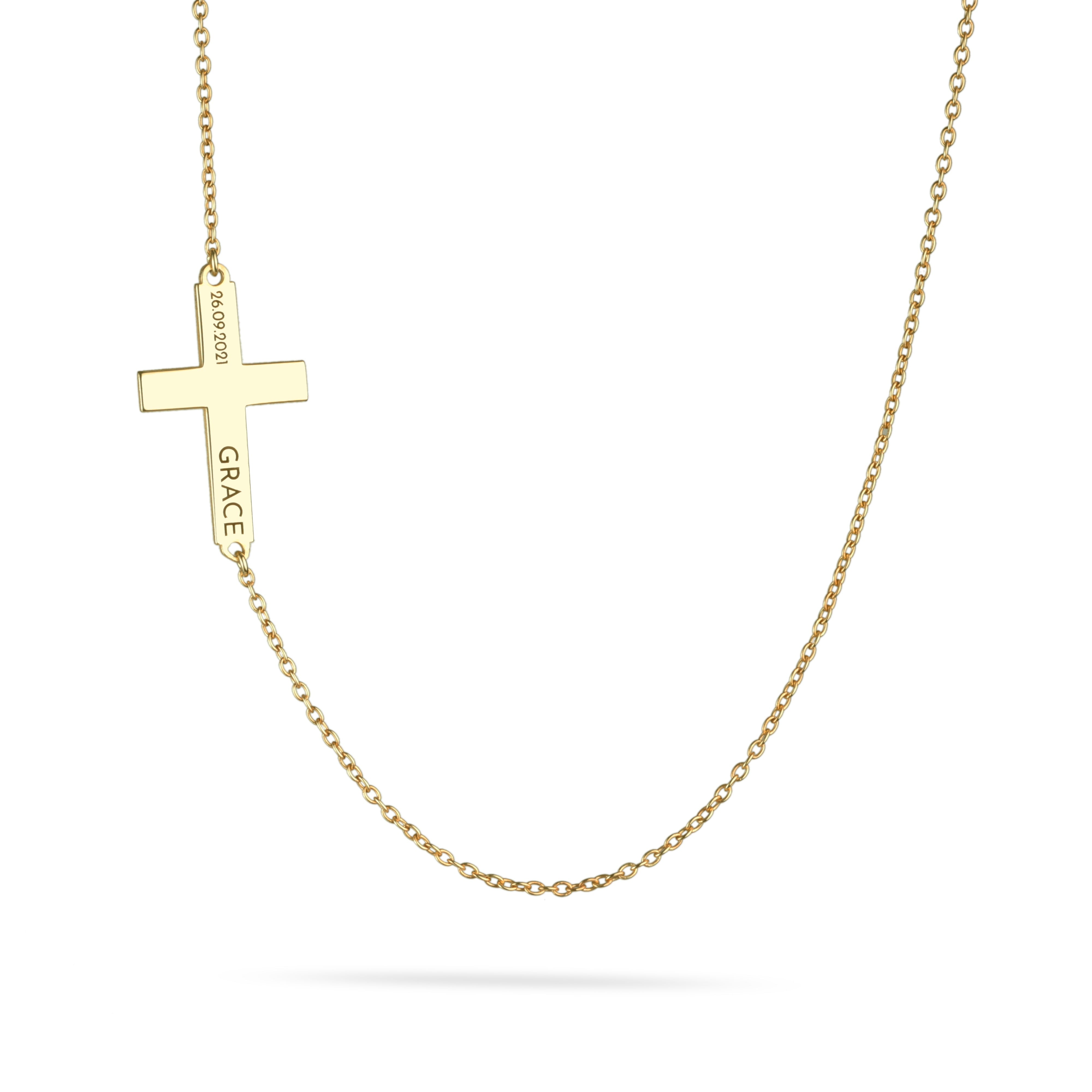 Personalised Cross Necklace