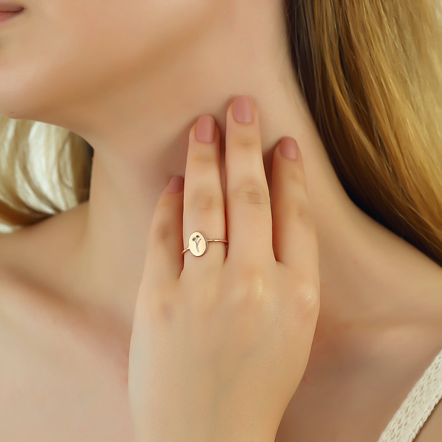 Birth Flower Floral Ring