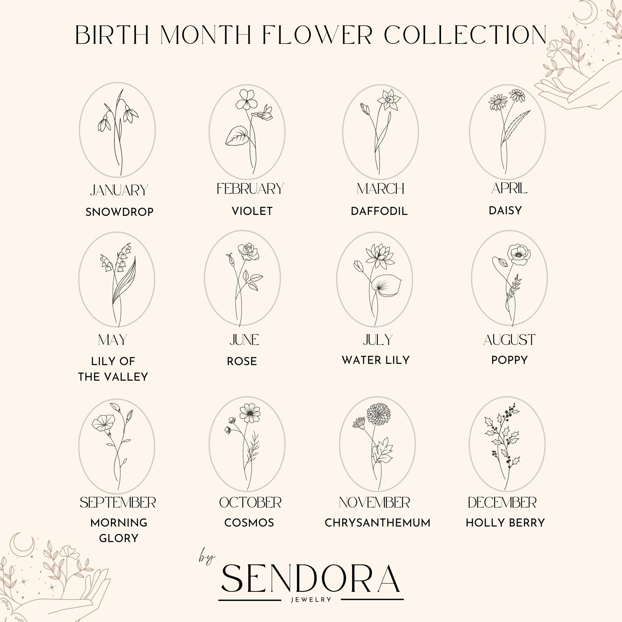 Birth Flower Floral Ring