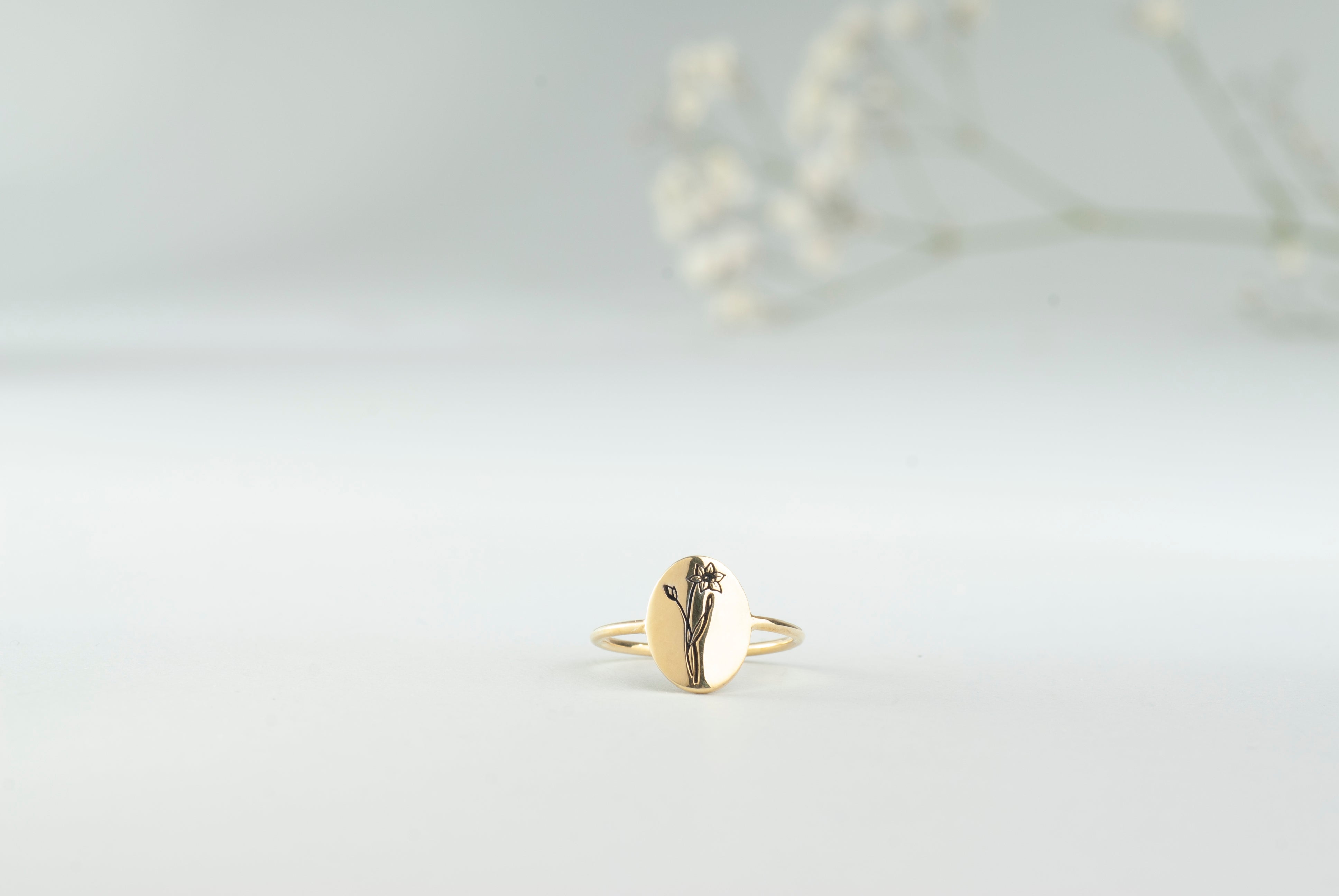 Birth Flower Floral Ring