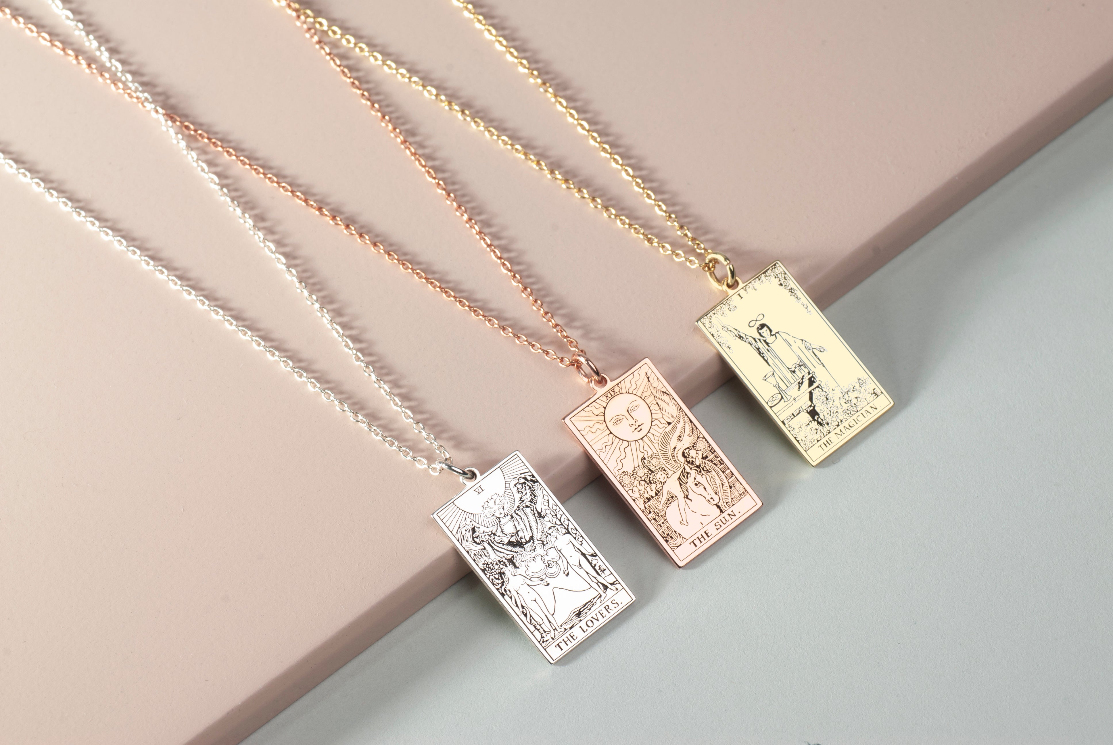 Personalized Tarot Card Necklace