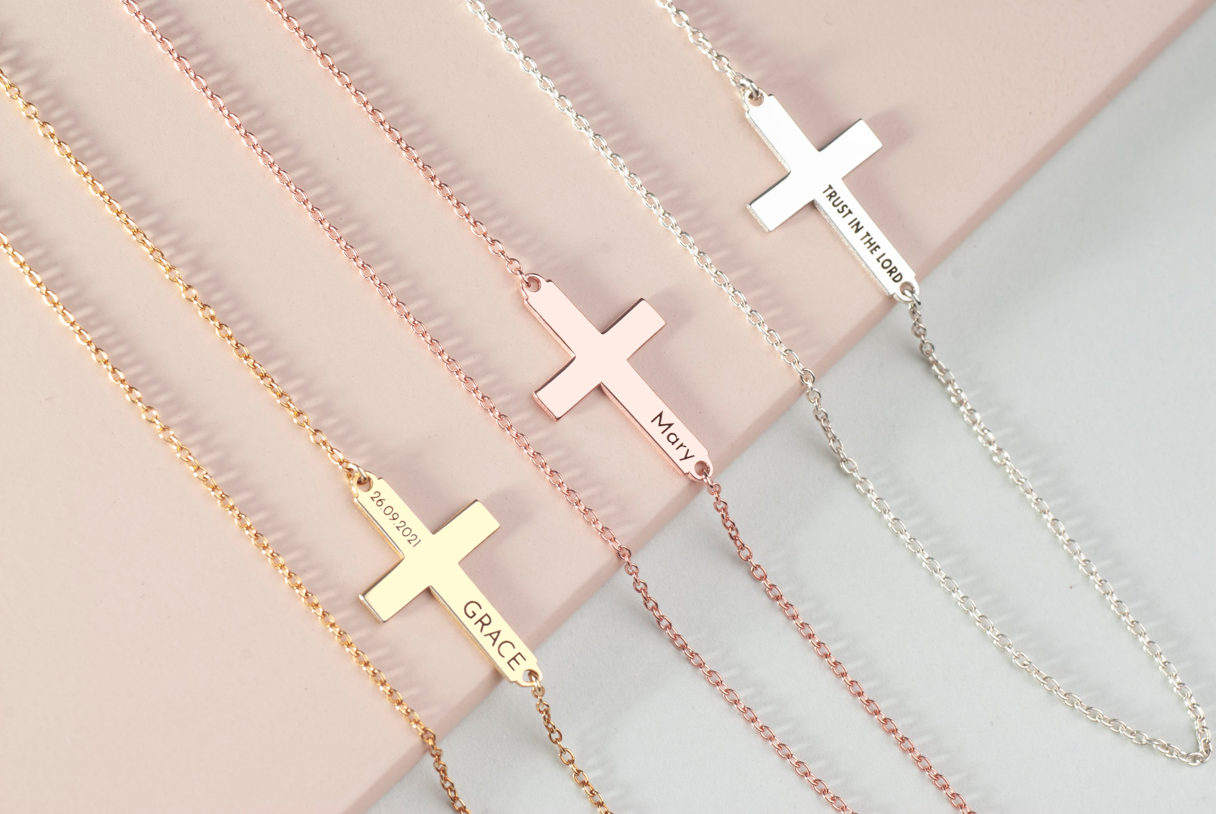 Personalised Cross Necklace