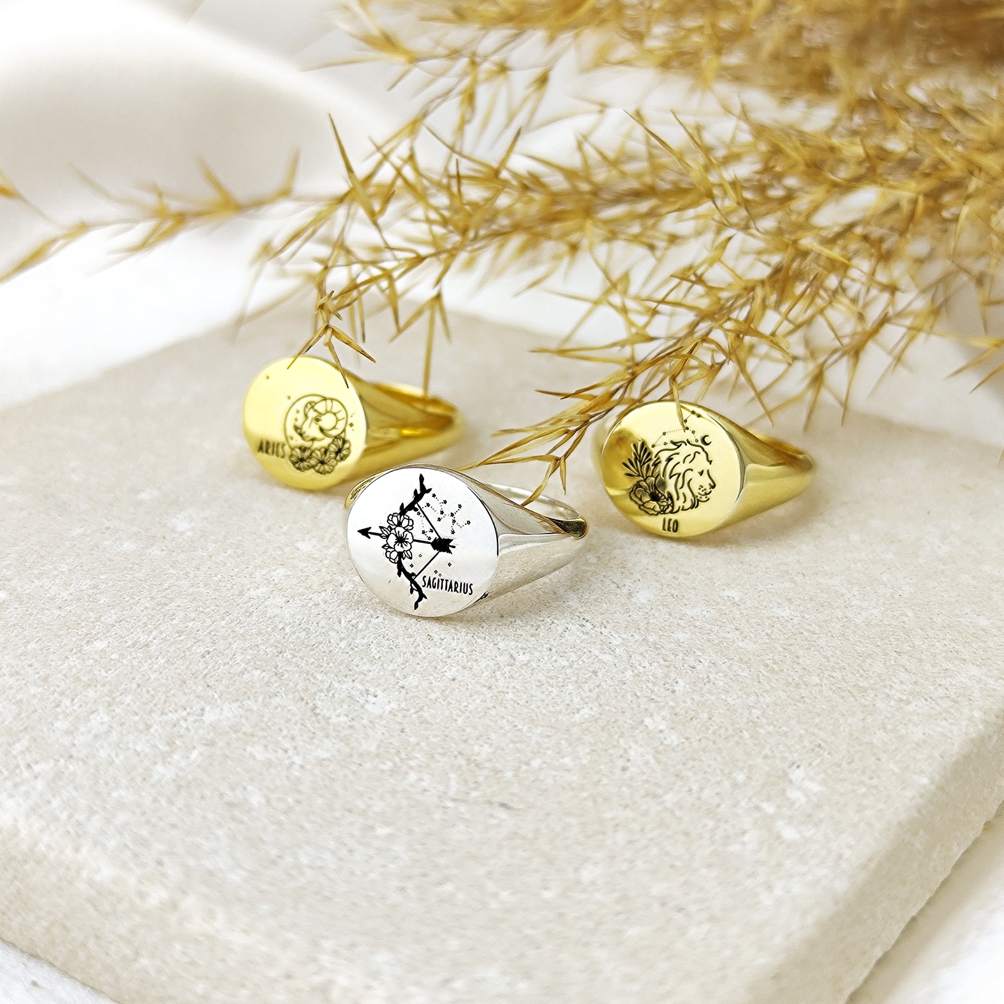 Signet Ring with Zodiac Sign