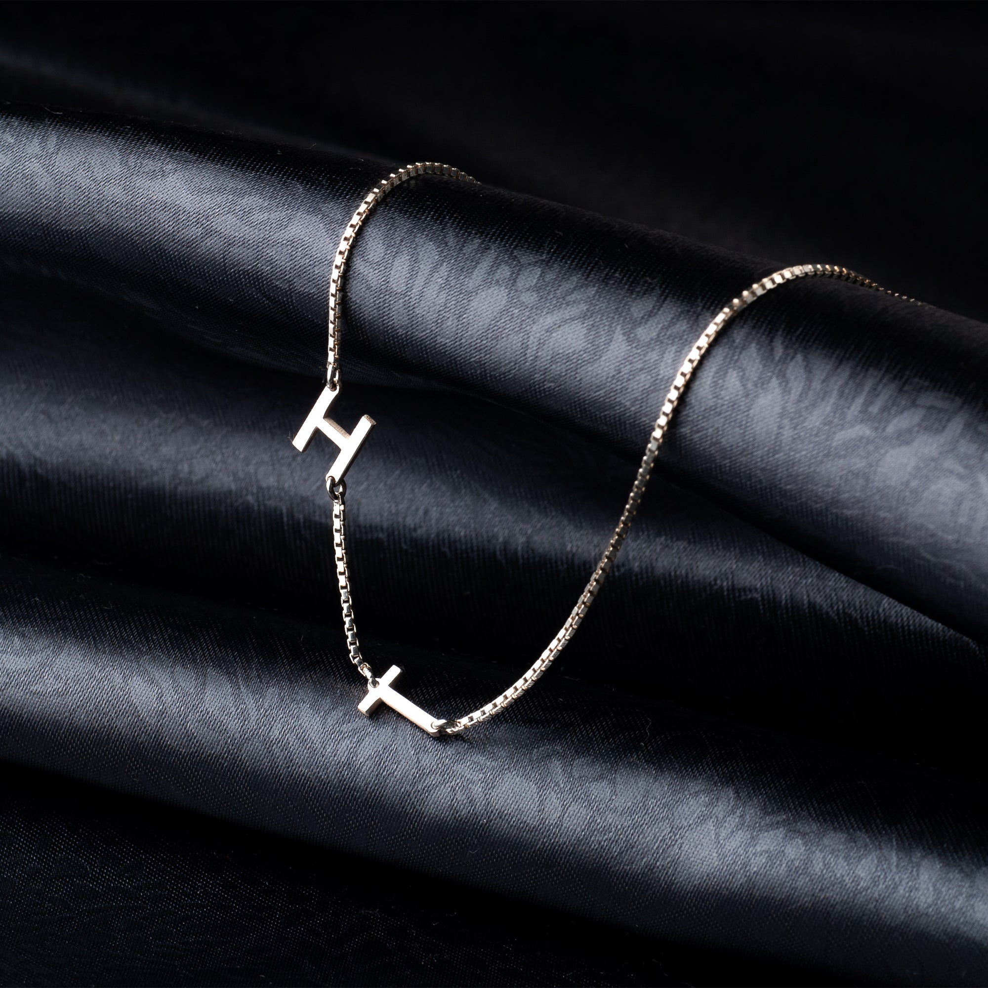 Sideways Initial Necklace