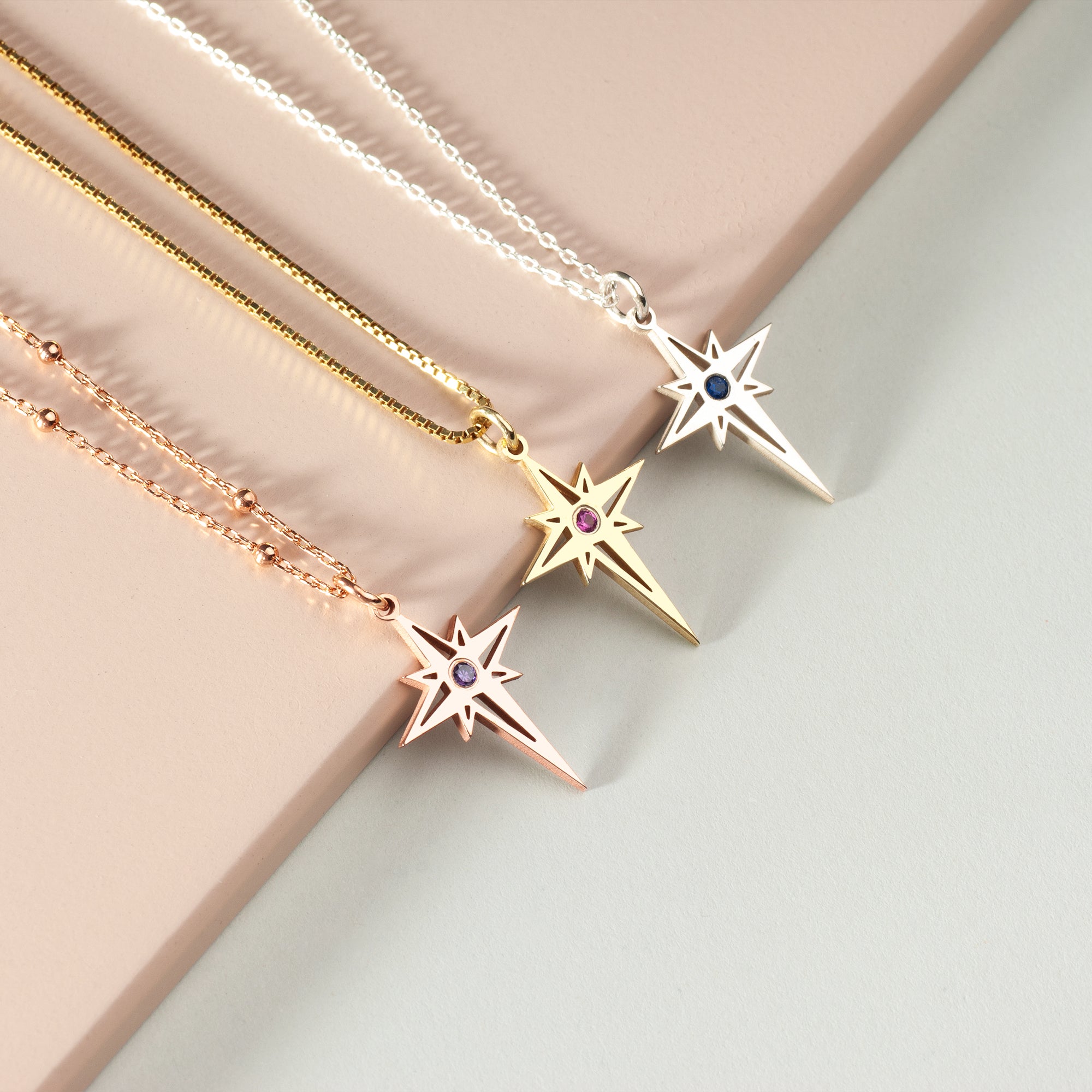 North Star With Birthstone