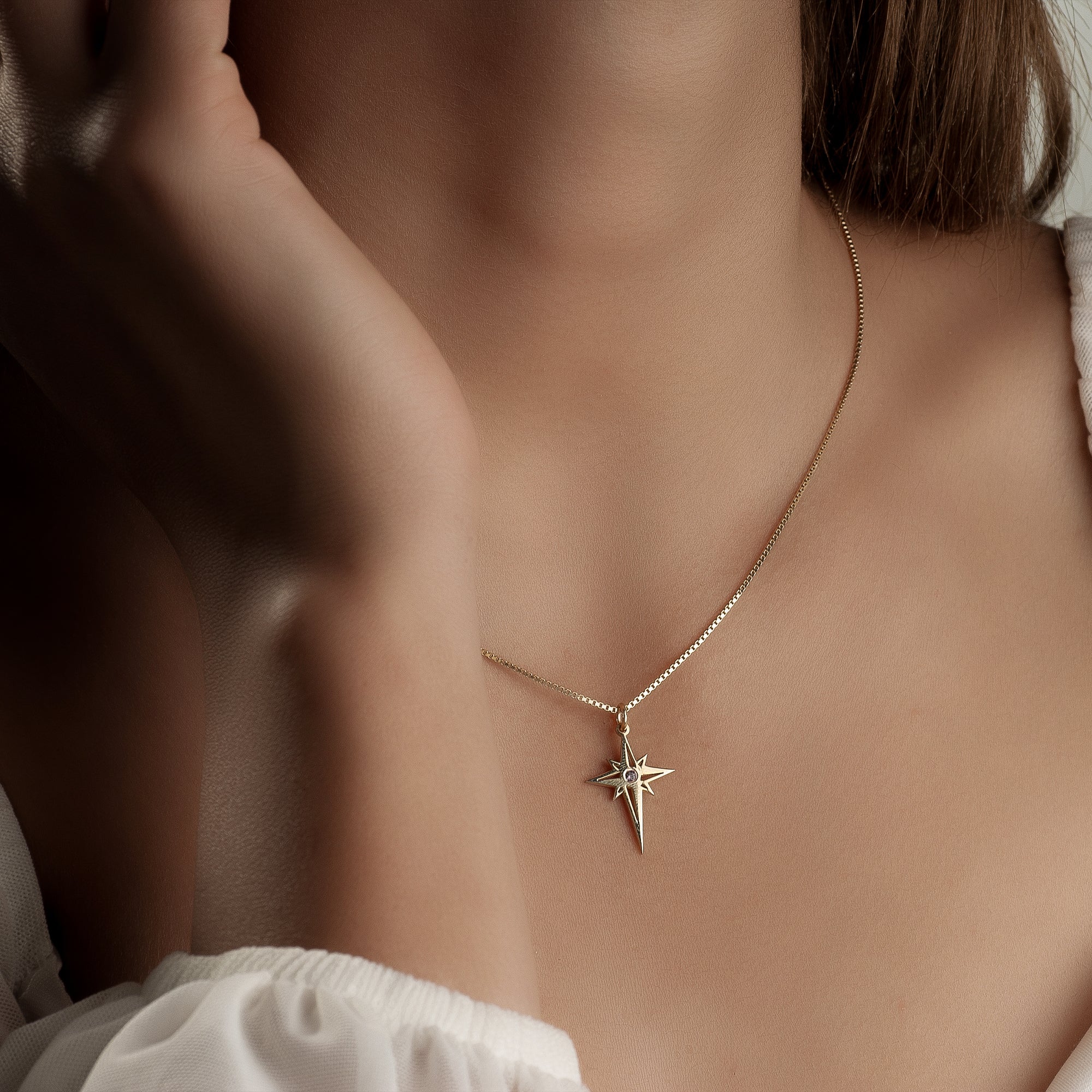 North Star With Birthstone