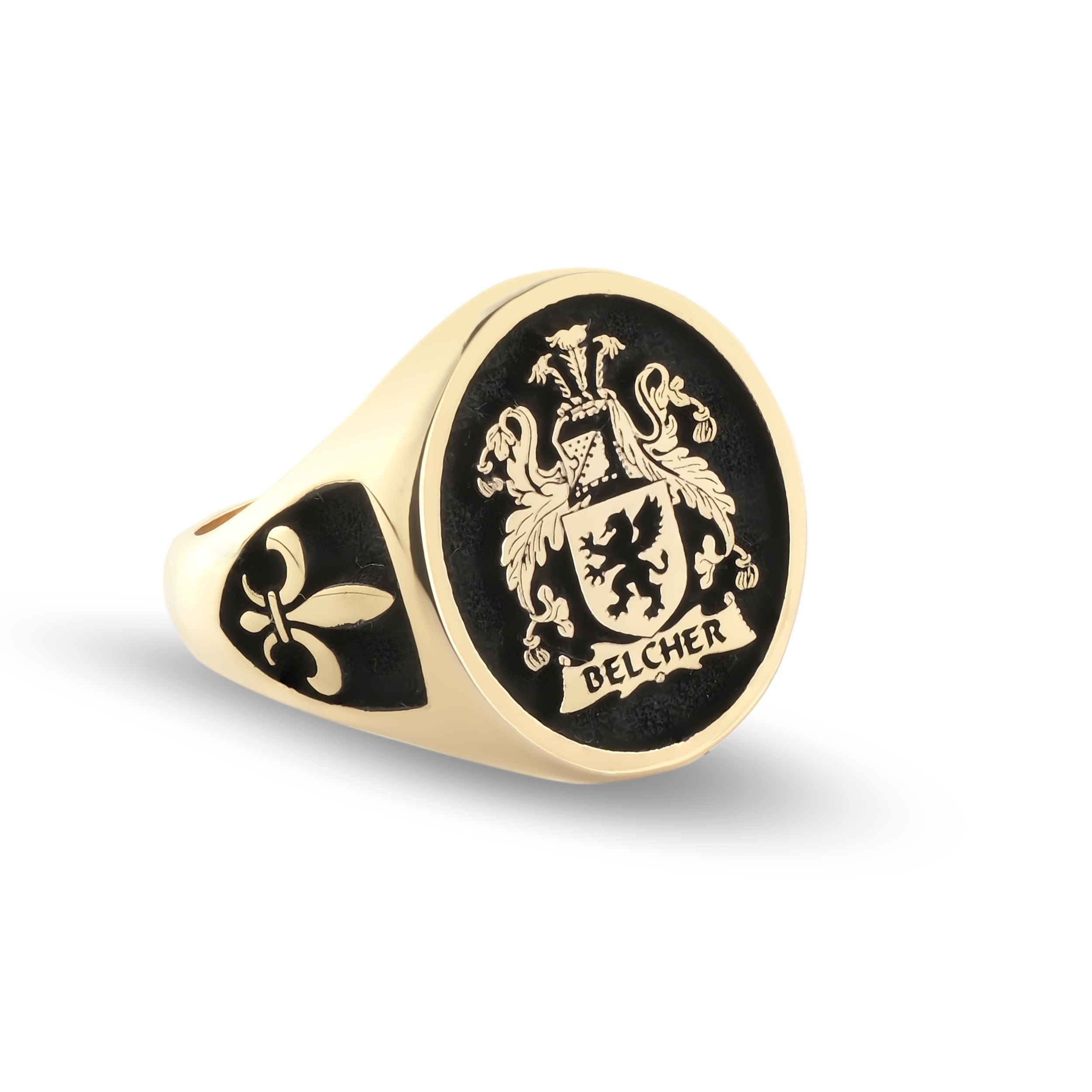 Raised With Black Inlay