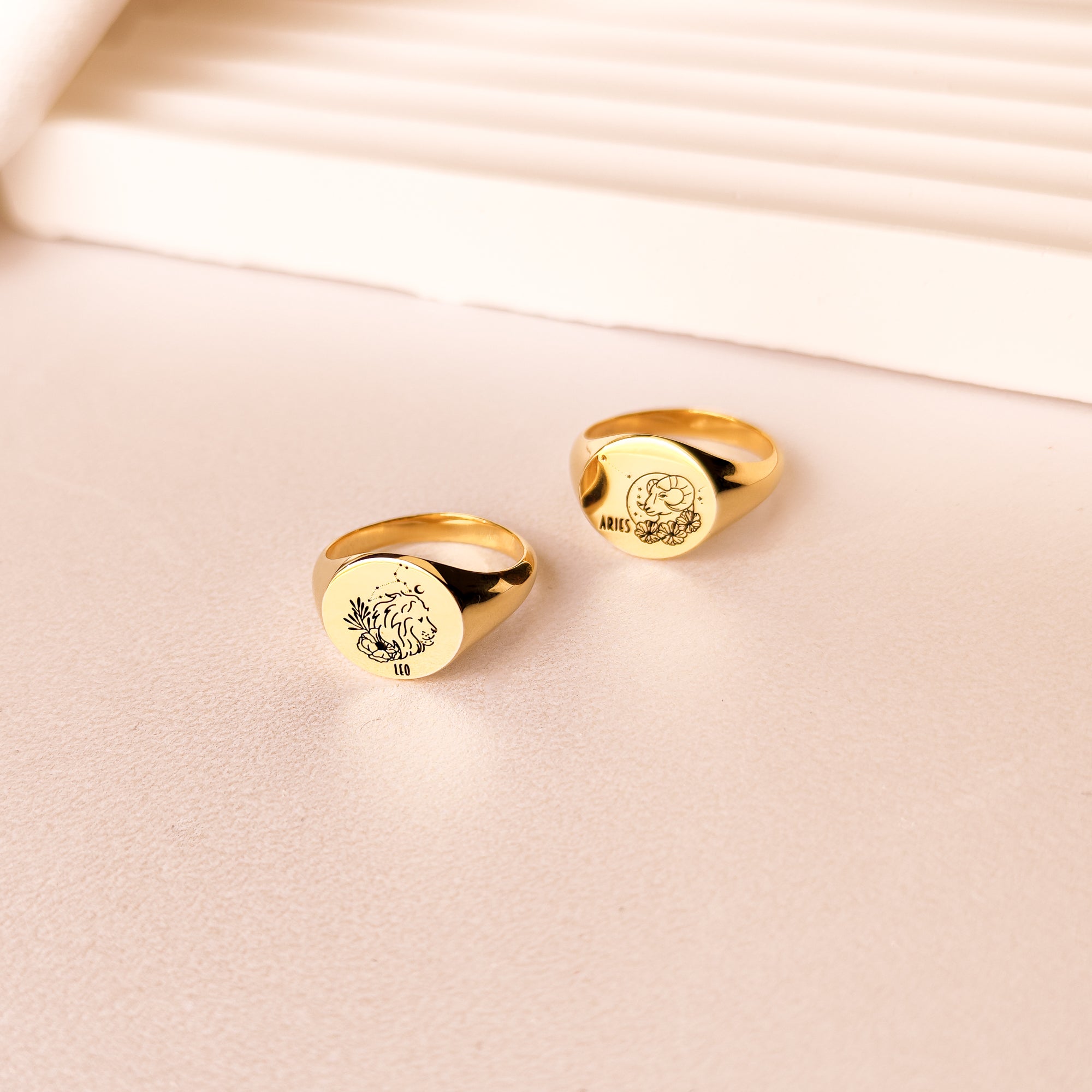 Signet Ring with Zodiac Sign