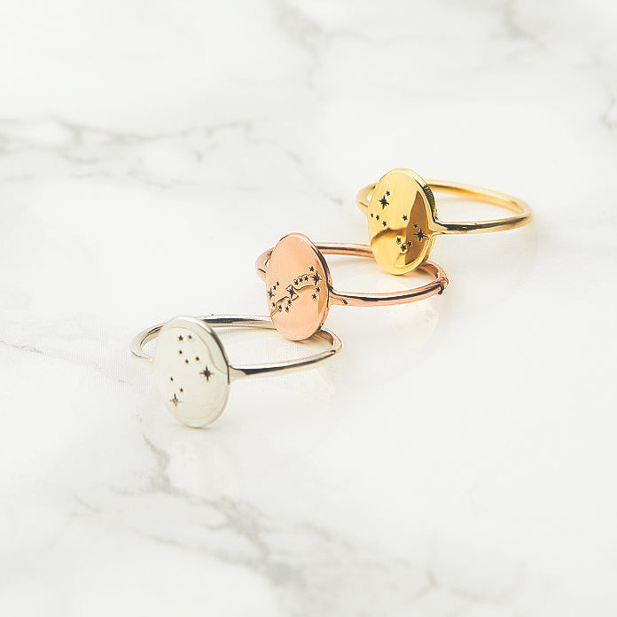 Constellation Sign Signet Ring