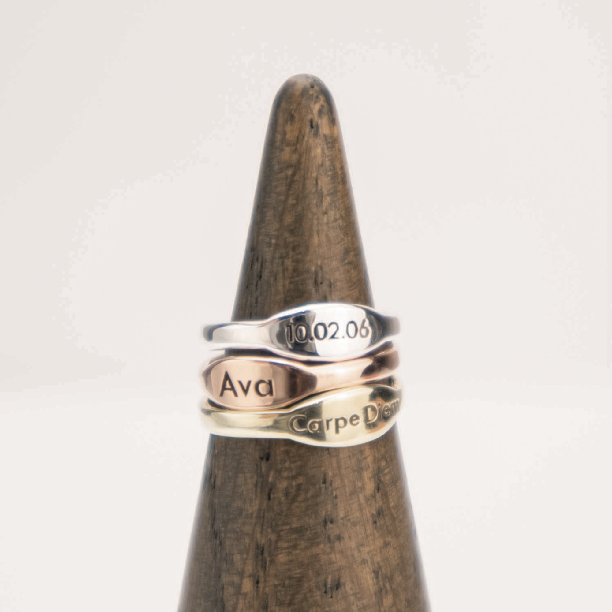 Engraved Dainty Name Ring