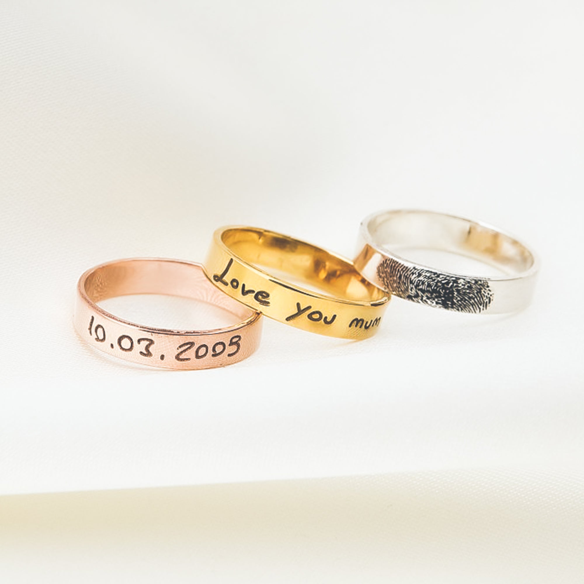 Handwriting Fingerprint Ring