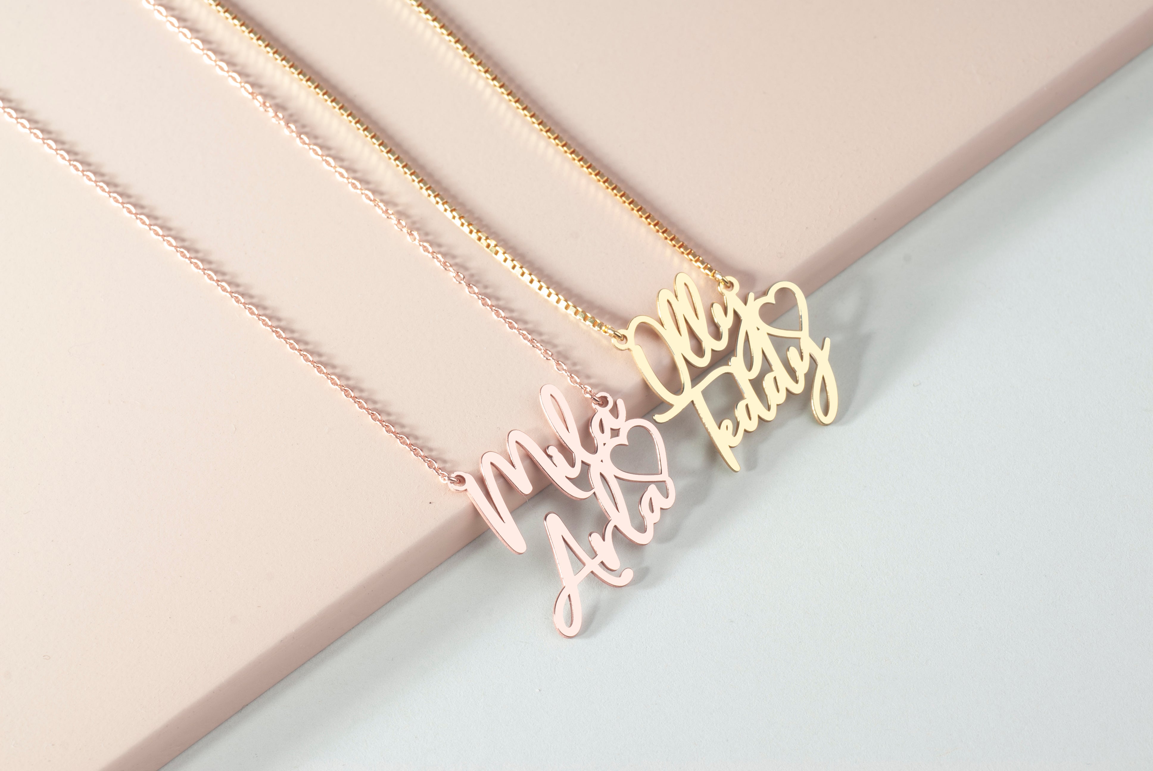 Personalized Two Name Necklace