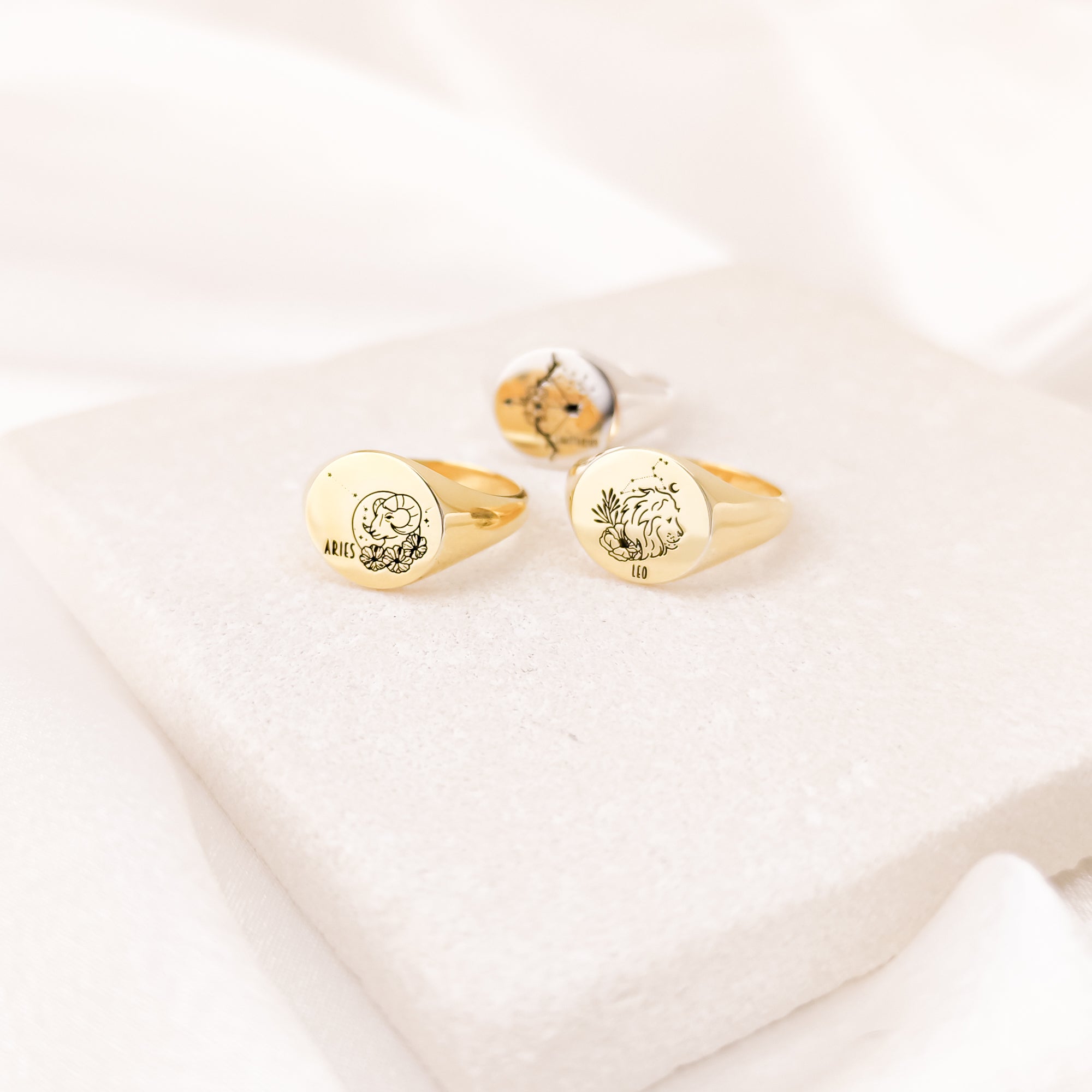 Signet Ring with Zodiac Sign