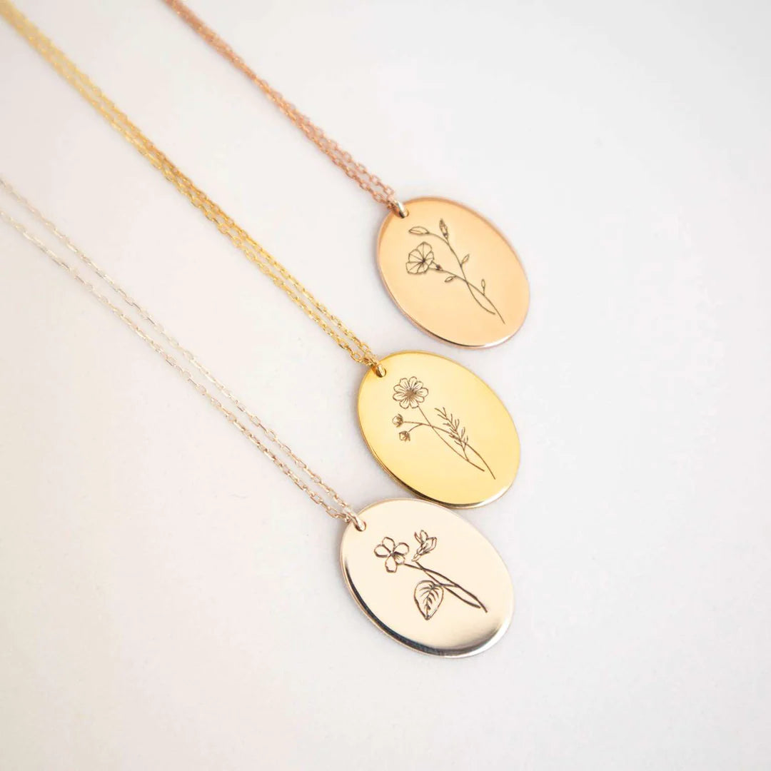 Birth Flower Necklace