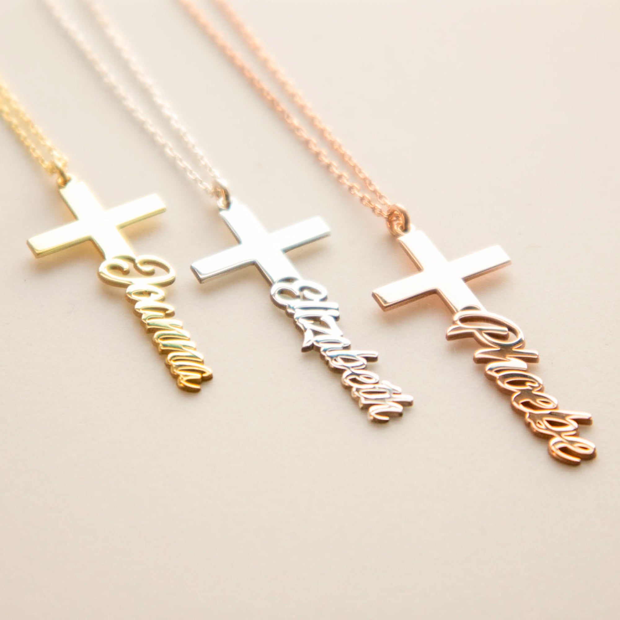 Custom Name Cross Necklace