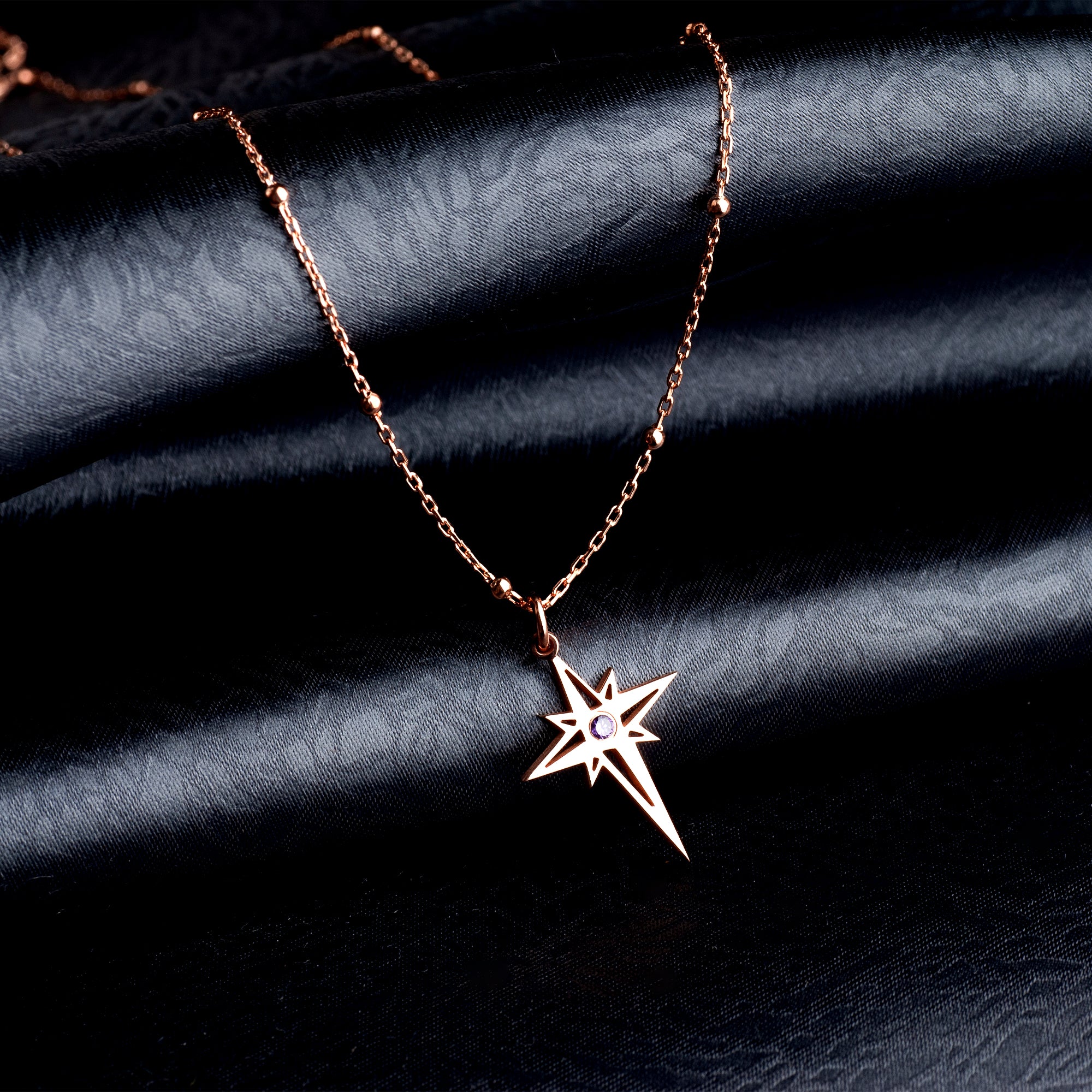 North Star With Birthstone