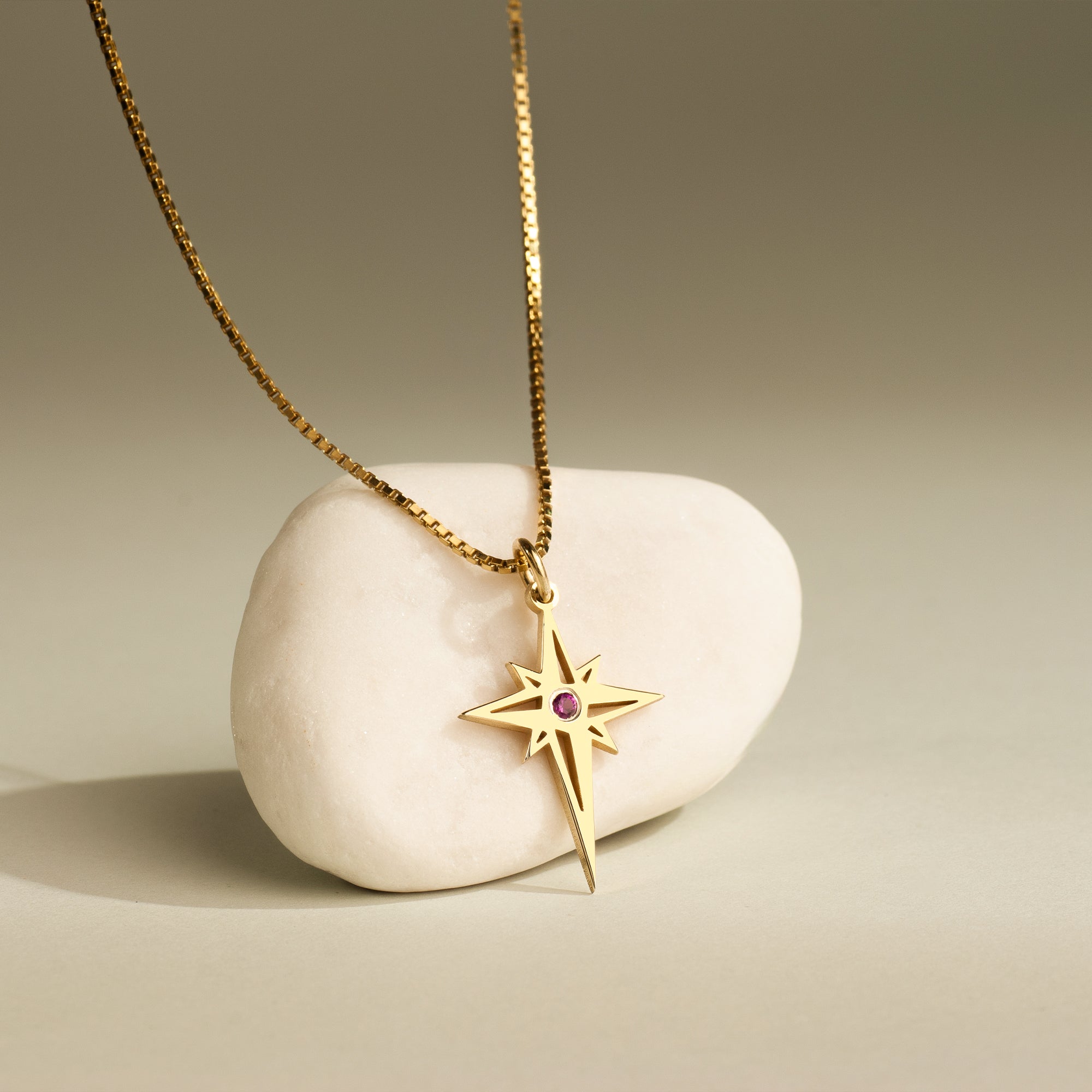 North Star With Birthstone