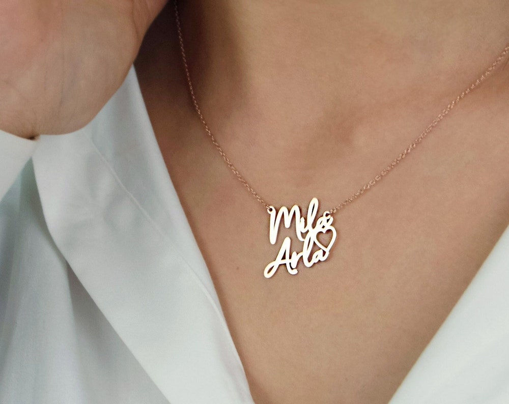 Personalized Two Name Necklace