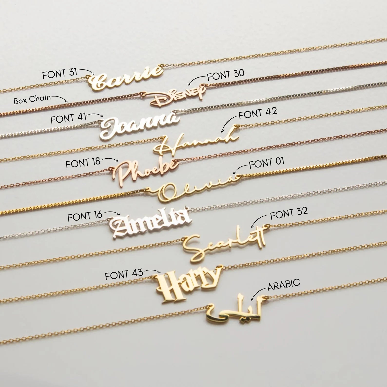 Carrie Name Necklace