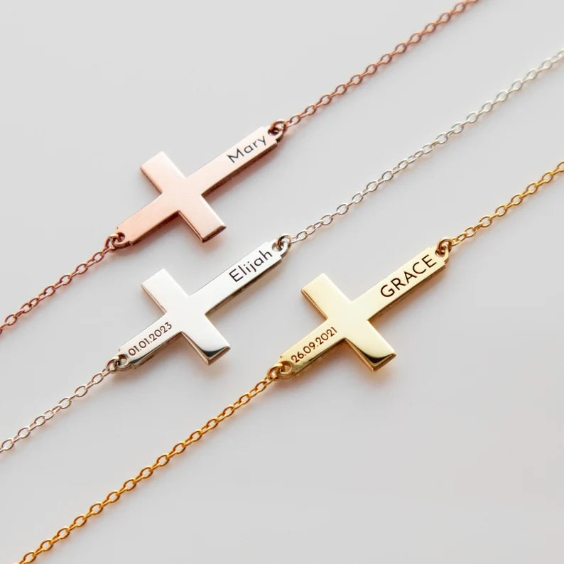 Personalised Cross Necklace