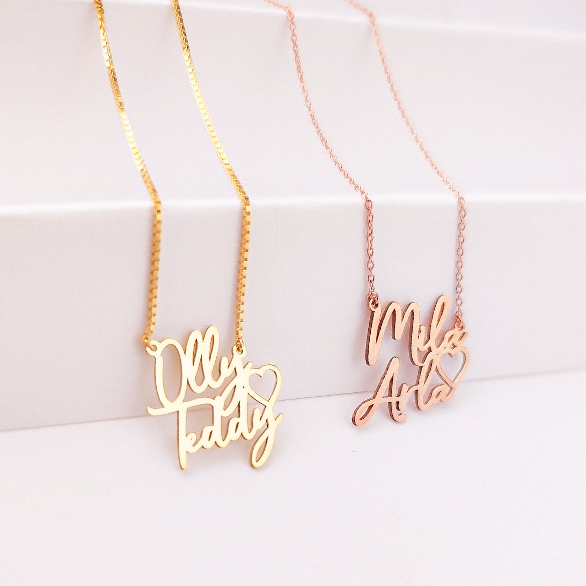 Personalized Two Name Necklace