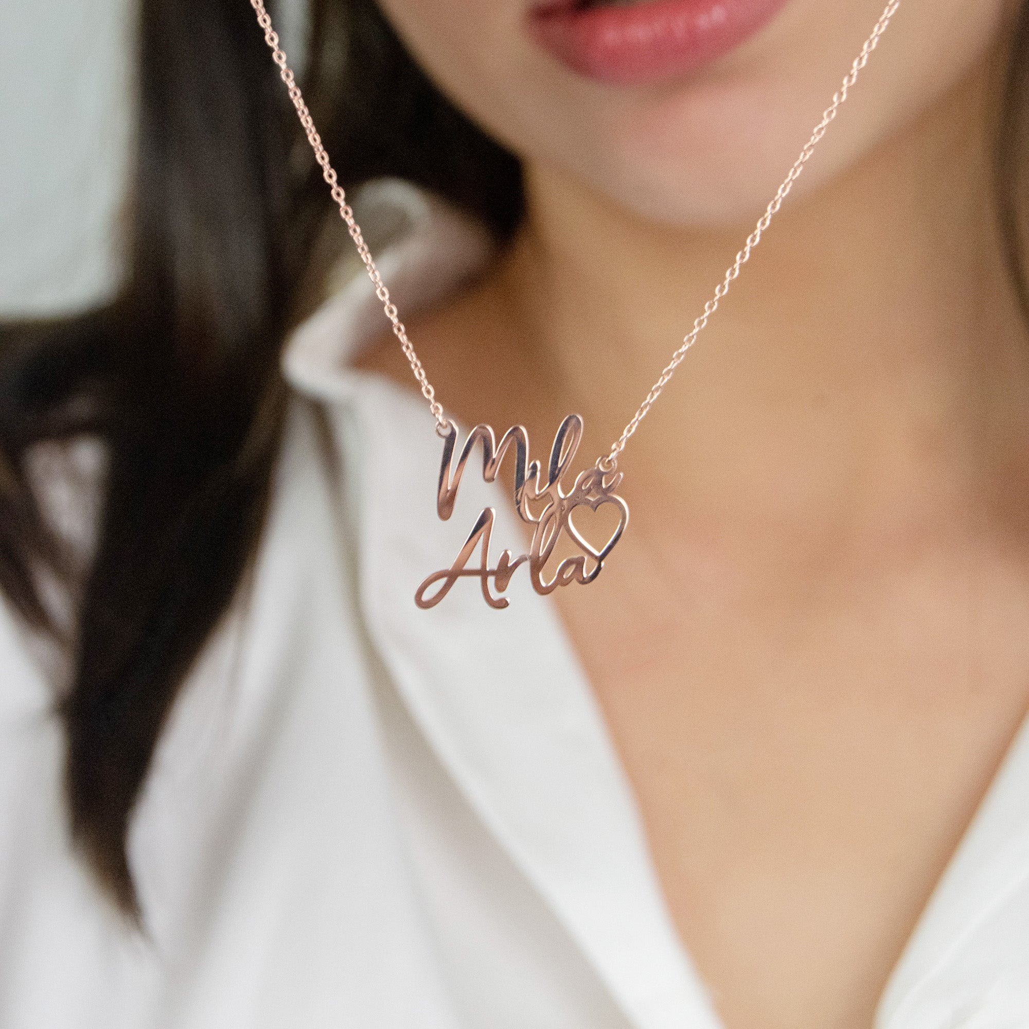 Personalized Two Name Necklace